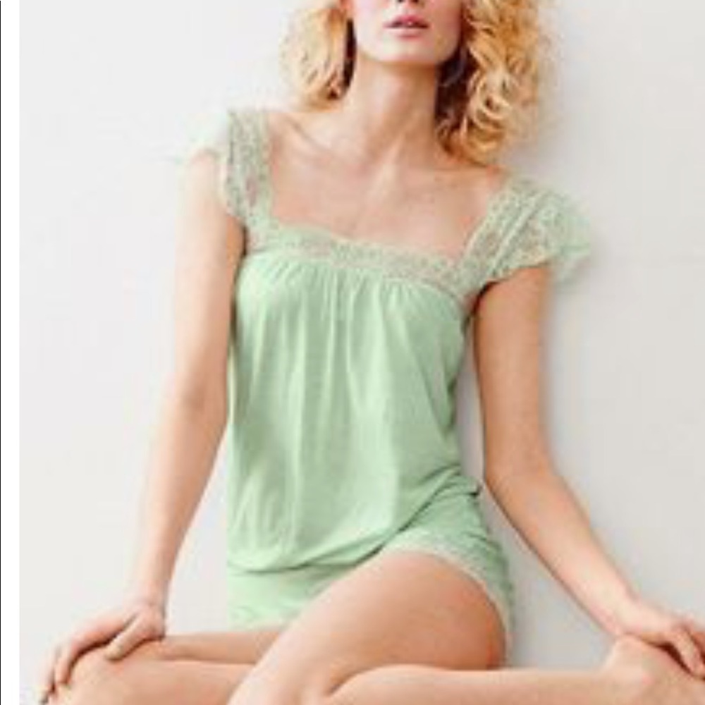 Feminine PJs Lace Top Shorts Soft Modal Bride Romantic Garnet Hill Pajamas Sexy